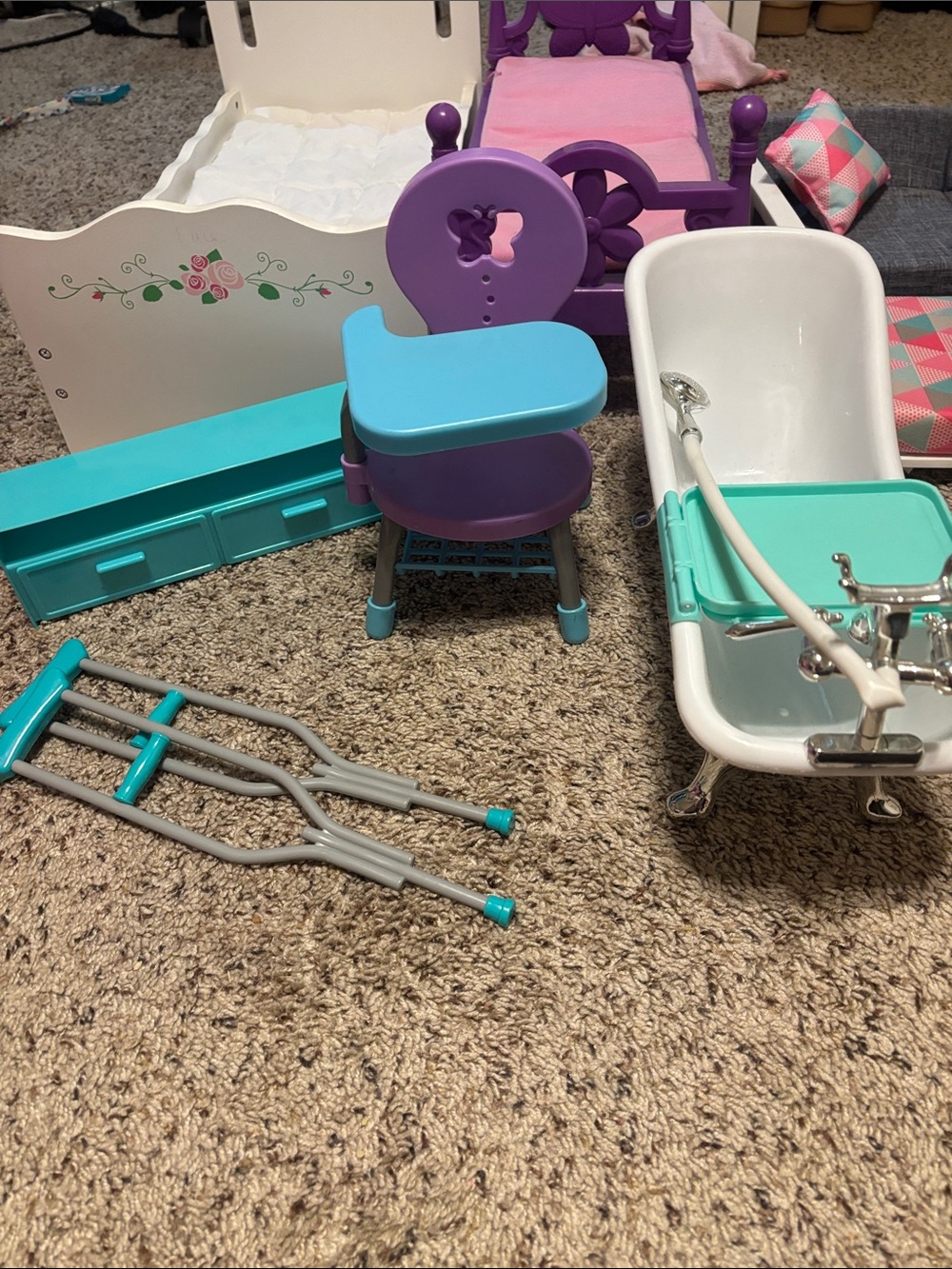 American Girl Doll beds and other play home items - Picture 3 of 5
